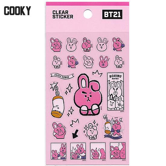 BT21 クリア ステッカー 3弾 [韓国][文具][文房具][シール][かわいい