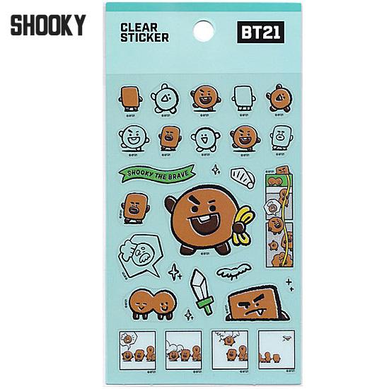 BT21 クリア ステッカー 3弾 [韓国][文具][文房具][シール][かわいい