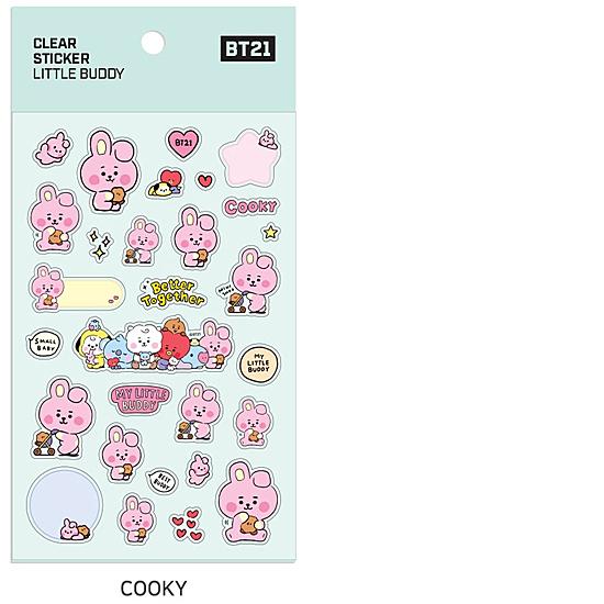 BT21 ベビー クリア ステッカー LITTLE BUDDY [韓国][文具][文房具