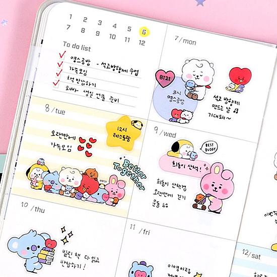 BT21 ベビー クリア ステッカー LITTLE BUDDY [韓国][文具][文房具