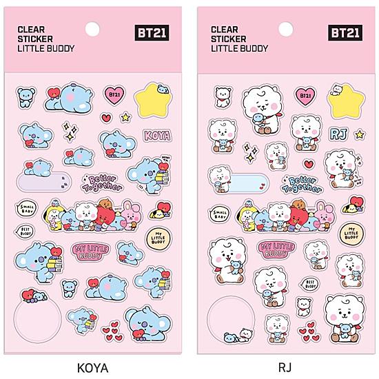 BT21 ベビー クリア ステッカー LITTLE BUDDY [韓国][文具][文房具