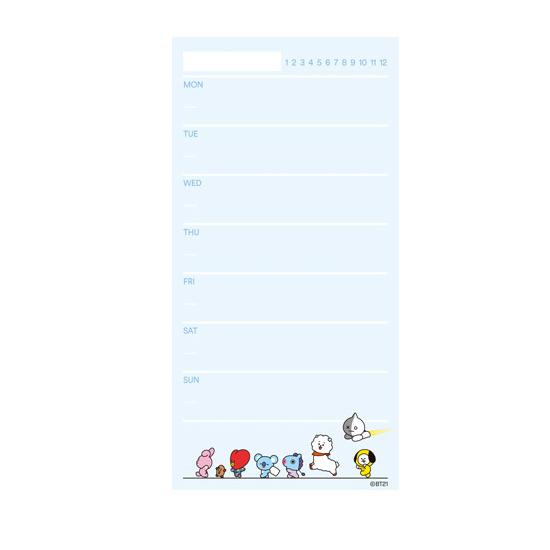 BT21 3M ポストイット ウィークリー 付箋 [韓国文具][文房具][BTS