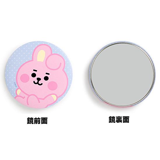 BT21 ベビー ポーチ付 ミラー −ドット− [韓国雑貨][ポケットミラー