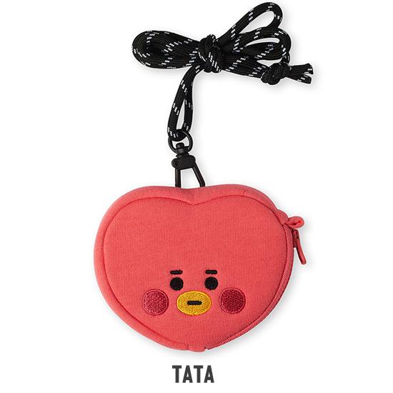 BT21 BTS ポーチ　プライズ BT21 ベビー ストラップ フェイス ポーチ [韓国雑貨][小銭入れ