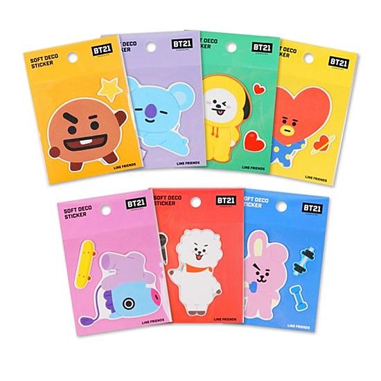 Bt21 ソフト デコ ステッカー 韓国 文具 文房具 シール デコレーション かわいい 防弾少年団 公式 Q617 韓国情報広場ヤフー店 通販 Yahoo ショッピング