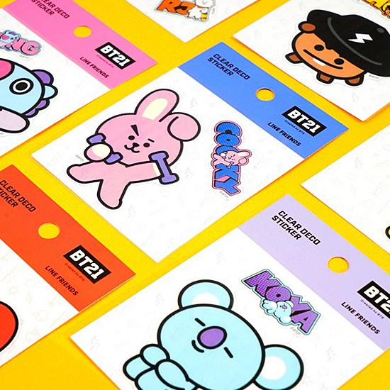Bt21 クリア デコ ステッカー 2弾 韓国 文具 文房具 シール デコレーション かわいい 防弾少年団 公式 Q687 韓国情報広場ヤフー店 通販 Yahoo ショッピング