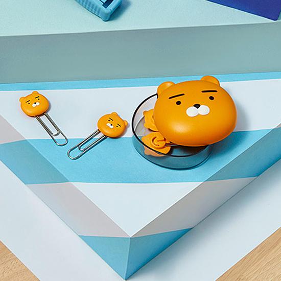 カカオフレンズ フェイス クリップ 4本セット（ライアン）[韓国文具