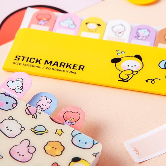BT21 minini インデックス 付箋 8種セット [韓国][文具][文房具