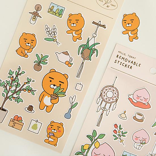 カカオフレンズ Hello Today リームーバブル ステッカー 韓国 文具 文房具 Kakao Friends デコレーション デコ シール 公式 かわいい Q963 韓国情報広場ヤフー店 通販 Yahoo ショッピング