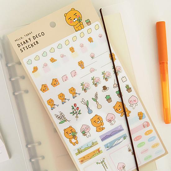カカオフレンズ Hello, Today ダイアリー デコ ステッカー [韓国][文具