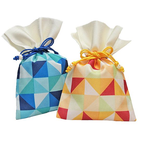 韓国伝統 きんちゃく袋 チュモニ（三角柄） [小物入れ][巾着][袋][包装