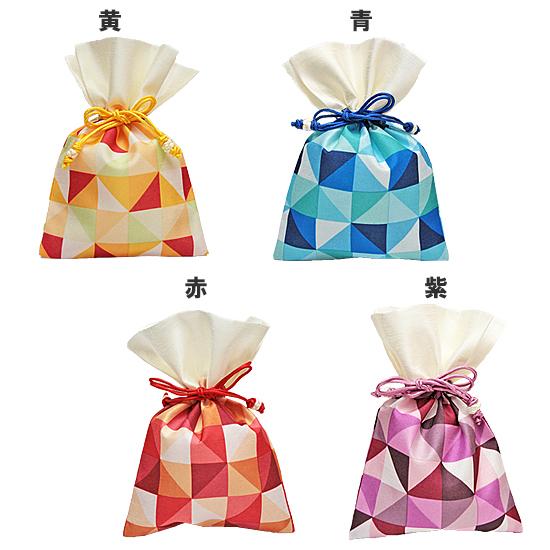 韓国伝統 きんちゃく袋 チュモニ（三角柄） [小物入れ][巾着][袋][包装
