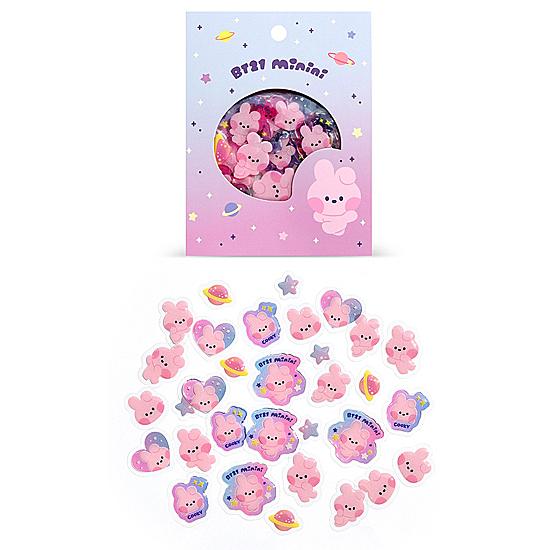 BT21 minini フレーク ステッカー 韓国 文具 文房具 シール