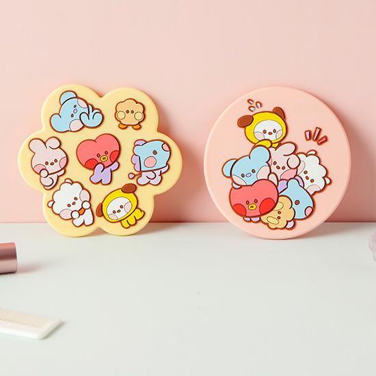 防弾少年団(BTS) - BTS ミニ ミラー 公式グッズ BT21 minini シリコン ミラー [BTS][防弾少年団][公式][韓国][鏡