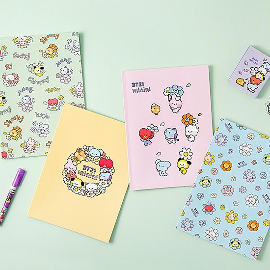BT21 minini B5 ライン ノート BTS 防弾少年団 公式 かわいい : 韓国