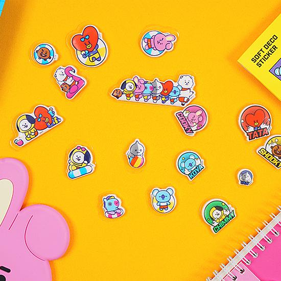 BT21 エンボ フレーク ステッカー BTS 防弾少年団 公式 シール