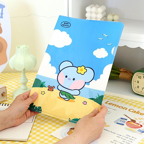 BT21 minini バカンス A4 L字 フォルダー BTS ファイル 防弾少年団