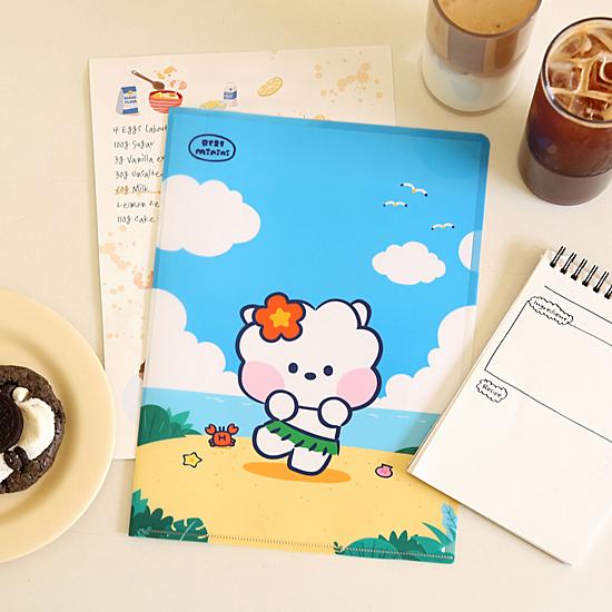 BT21 minini バカンス A4 L字 フォルダー BTS ファイル 防弾少年団