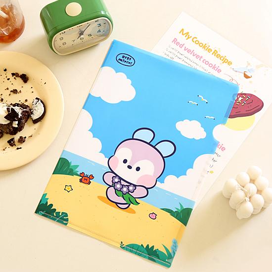 BT21 minini バカンス A4 L字 フォルダー BTS ファイル 防弾少年団