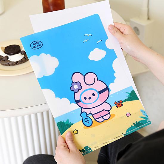BT21 minini バカンス A4 L字 フォルダー BTS ファイル 防弾少年団