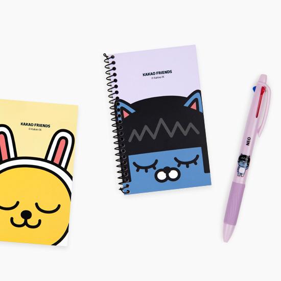 カカオフレンズ フェイス リング ミニ 手帳 kakao friends 韓国 文具