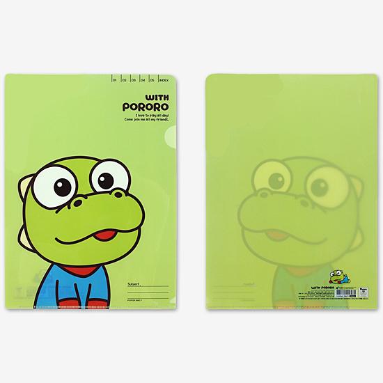 ポロロページ ポロロ A4 L字 ホルダー ファイル PORORO 韓国 文具 かわいい 公式