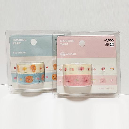 テープ・マスキングテープ kakao カカオフレンズ リトルレンズ マスキングテープ 4本セット