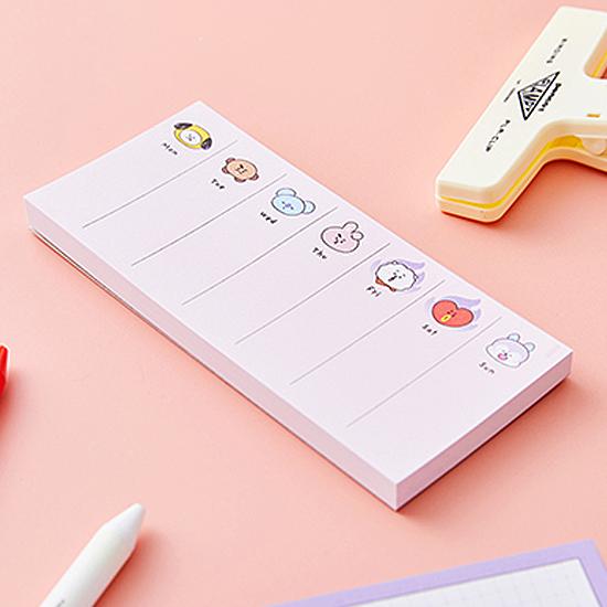 BT21 ウィークリー メモパッド BTS 防弾少年団 かわいい 公式 韓国