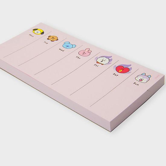 BT21 ウィークリー メモパッド BTS 防弾少年団 かわいい 公式 韓国