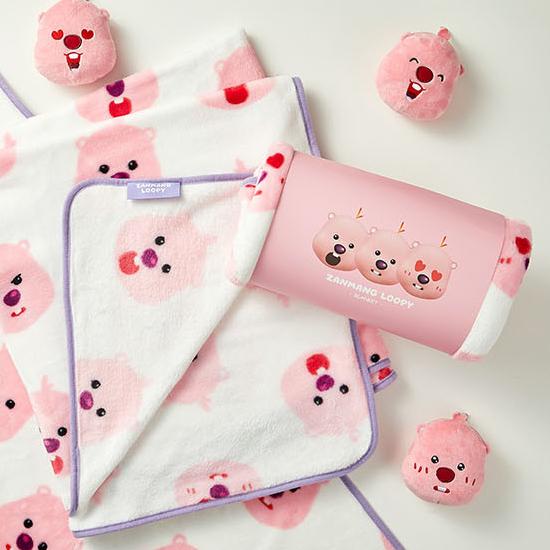 ジャンマンルピー 毛布 ひざ掛け ZANMANG LOOPY 韓国 公式 かわいい