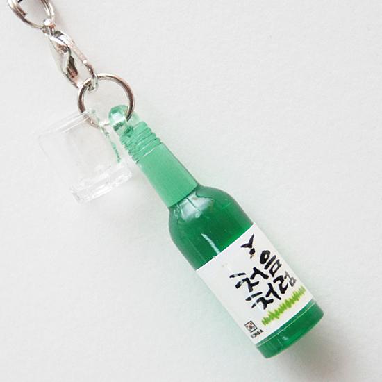 韓国 チョウムチョロン 焼酎 ＆ グラス ストラップ お土産 ミニチュア