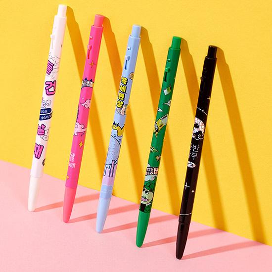 韓国 幸運を差し上げますよ モナミ ボールペン 5本セット 韓国語