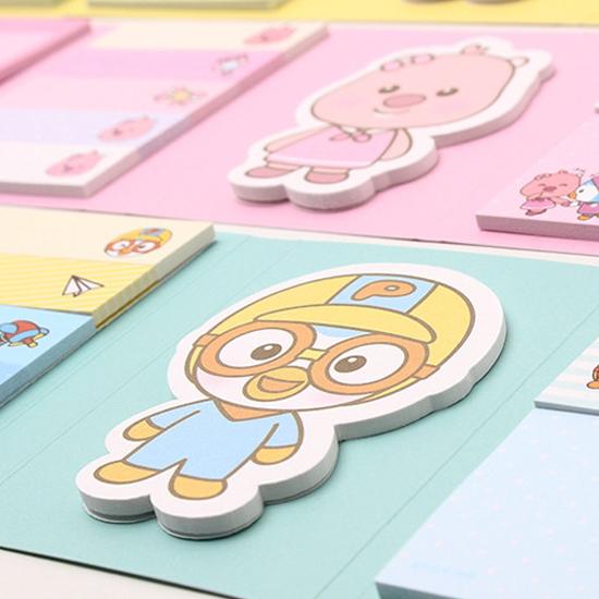 ぽろろさん専用 ポロロ 4段 付箋セット ふせん PORORO 韓国 公式 かわいい : 韓国情報