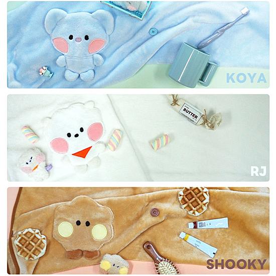 BT21 minini ぬいぐるみ 毛布 BTS ミニニ 防弾少年団 公式 ひざ掛け