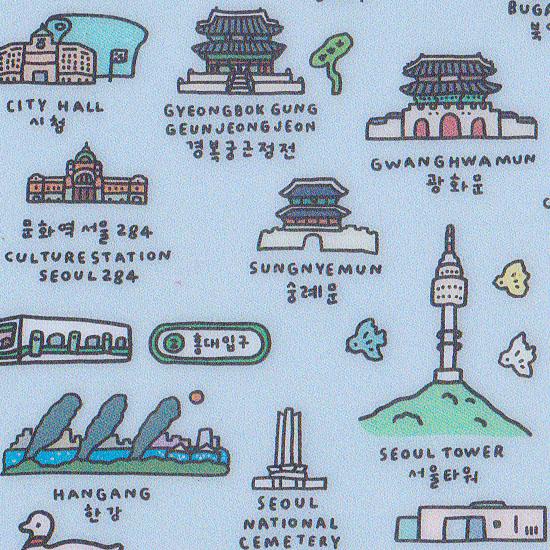 ソウル ランドマーク マウスパッド ハングル 韓国語 お土産 かわいい