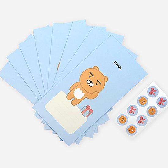 カカオフレンズ 封筒 8枚セット kakao friends 韓国 文具 かわいい