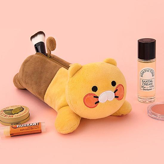 カカオフレンズ チュンシク 寝そべり ぬいぐるみ ペンケース