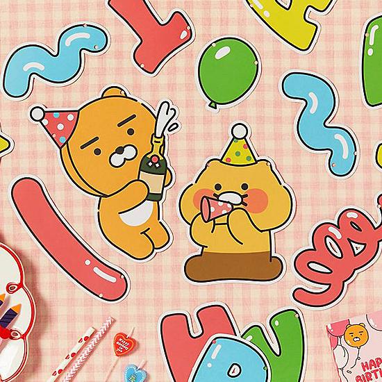 カカオフレンズ HBD ガーランド ライアン＆チュンシク kakao friends