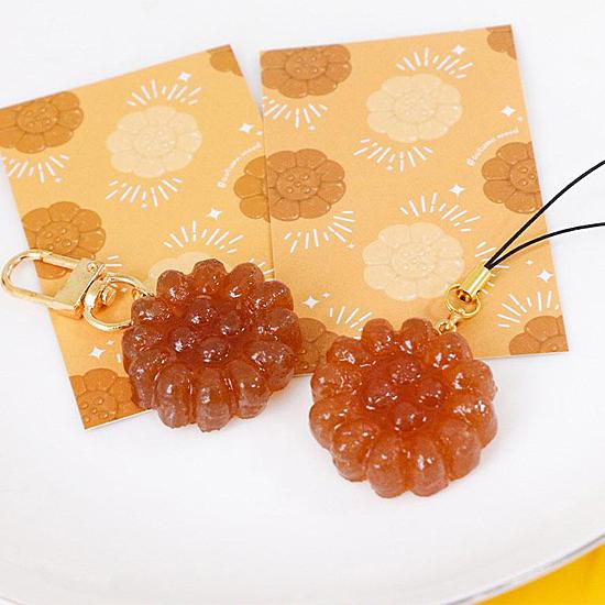 韓国 伝統菓子 ヤックァ キーリング キーホルダー お土産 可愛い