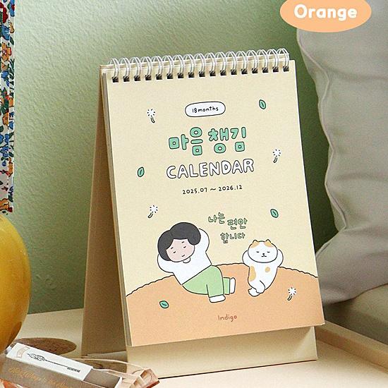 2026年 心の準備 ハングル 18か月 卓上カレンダー 韓国 韓国語 共感