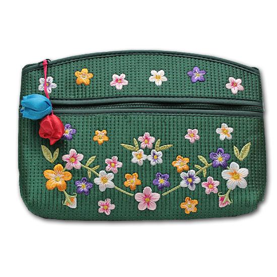 韓国伝統 花刺繍 ヌビ ポーチ キルト イブル 小物入れ かわいい お土産