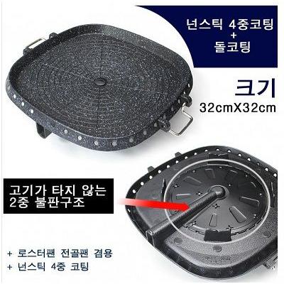 ★韓国食品*韓国食器★HANARO　MULTI サムギョプサル用焼肉 プレート（四角）｜koreastore｜03