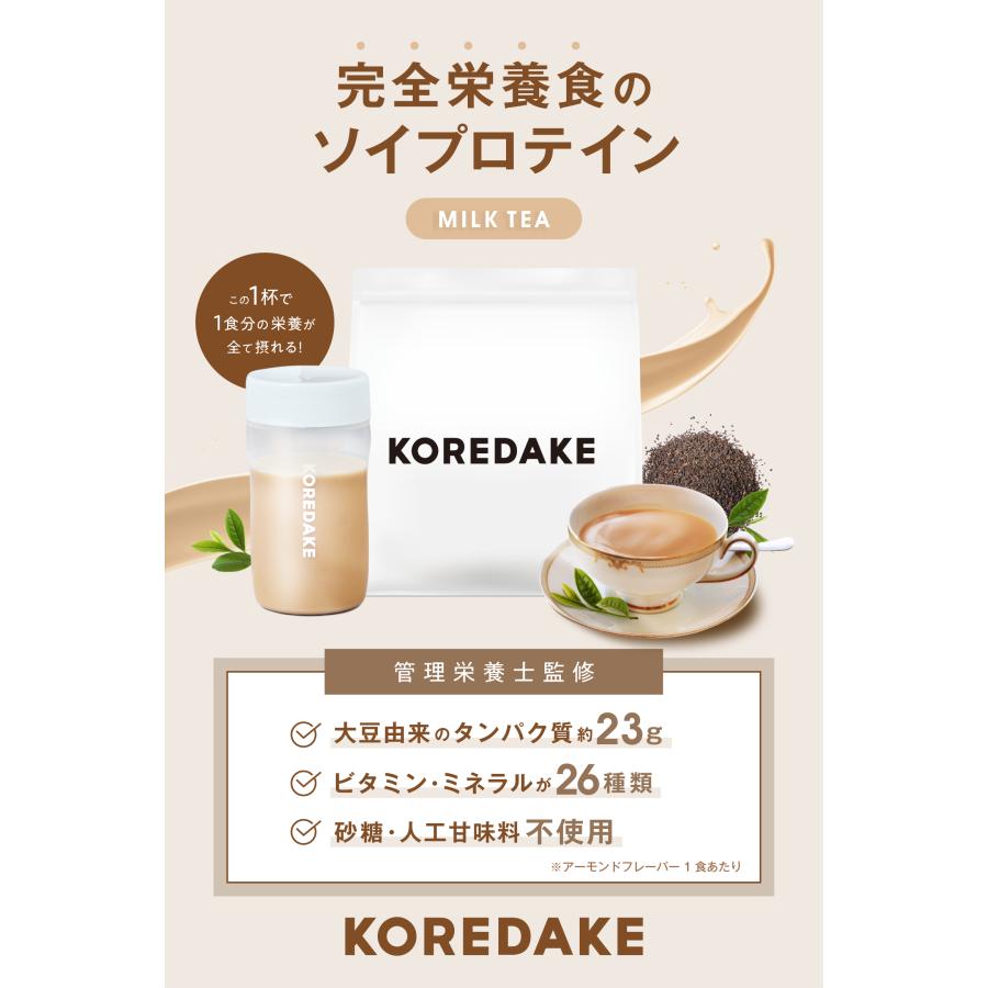 完全栄養プロテイン KOREDAKE 250g 10回分 完全栄養食 プロテイン ソイ