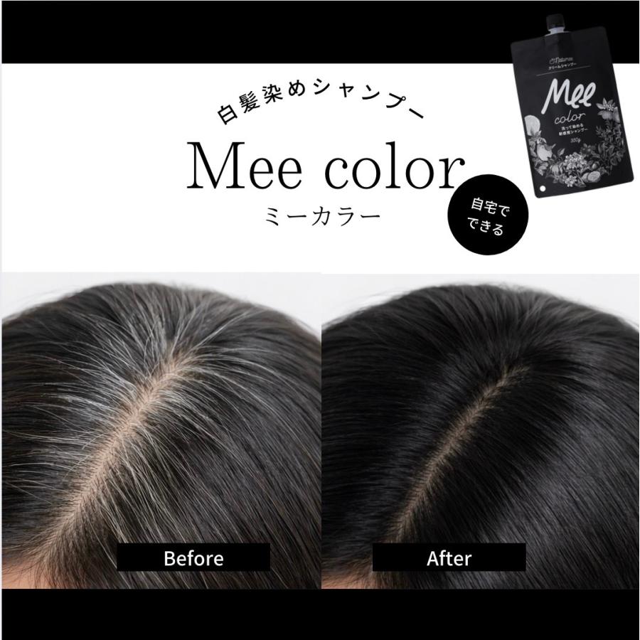 お値引き不可　クリームシャンプー　mee カラー　ブラック×５袋 白髪染めシャンプー ミーカラー Mee color ブラック クリーム : これが