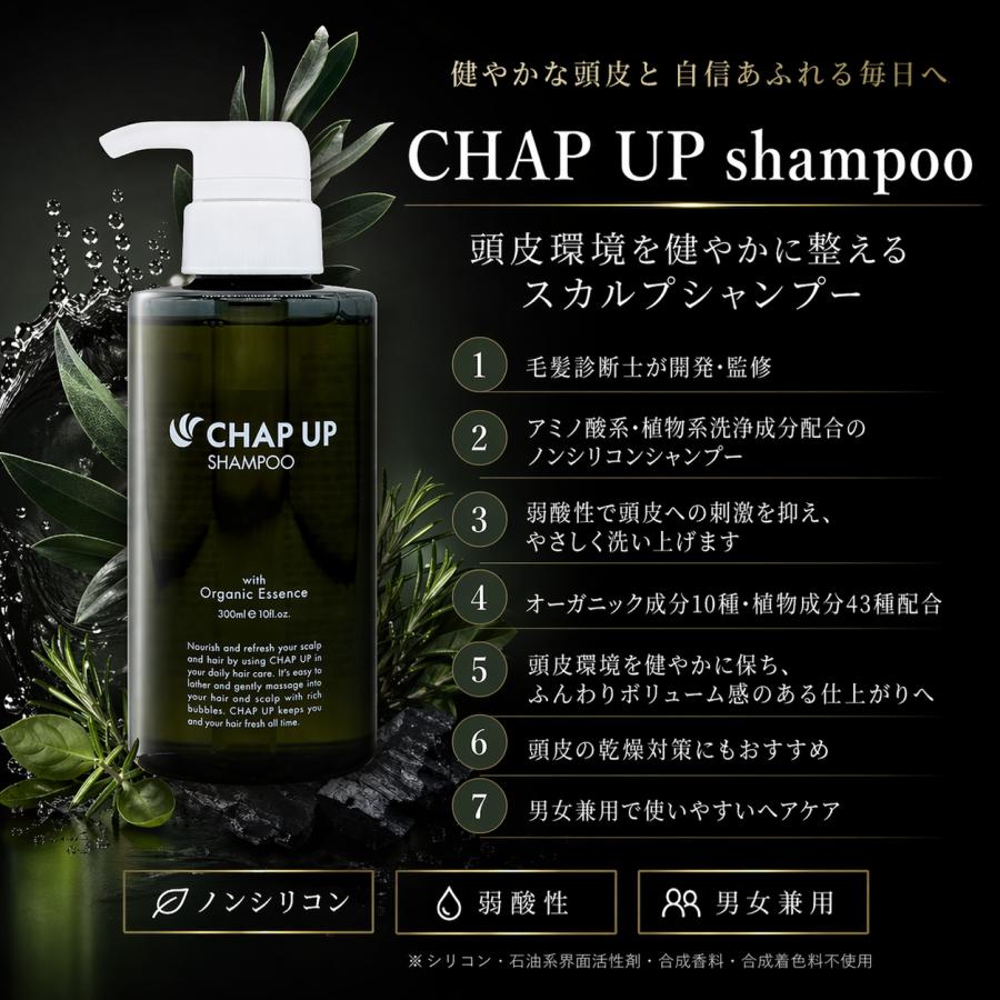 チャップアップ（CHAP UP） メンズ シャンプー chap up 1本 頭皮 300ml