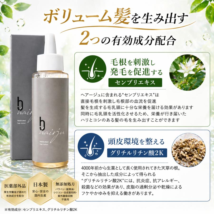 ヘアージュ hairju 育毛剤 医薬部外品 ヘアエッセンス スカルプケア