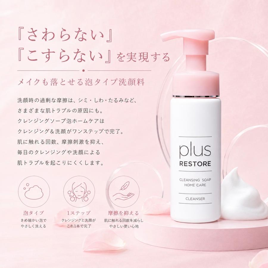プラスリストア plusRESTORE クレンジングソープ　院内用 2本セット plus RESTORE（プラスリストア） 洗顔 クレンジング puls restore