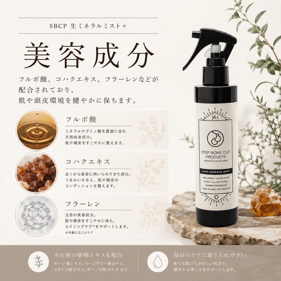 sbcp 生ミネラルミスト 200ml 3本 ステップボーンカット 化粧水 megumi