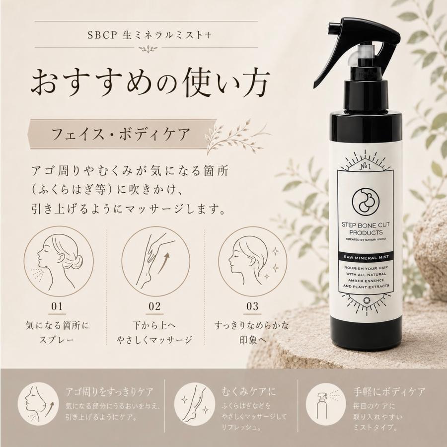 sbcp 生ミネラルミスト 200ml 3本 ステップボーンカット 化粧水 megumi