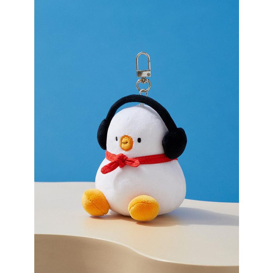 BEBE THE DUCK】ミニぬいぐるみキーホルダー（ヘッドセットベベ